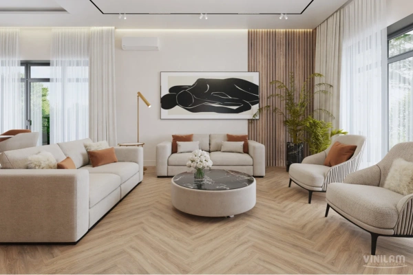 Кварцвиниловая плитка VINILAM PARQUET HERRINGBONE IS11355 Паркет Монпелье
